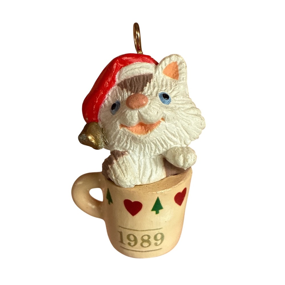 Hallmark 1989 Keepsake Christmas‎ Ornament Collectors Club "Sitting Purrty"